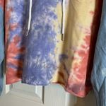 Like an angel pullover cropped hoodie, tie-dye, light denim sleeves Size large Photo 4