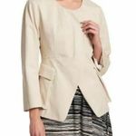 Donna Karan 💜  Women Collarless Split-front Patch Flap Pocket Jacket Photo 0