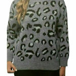 Kendall + Kylie  leopard print crew neck sweater size medium Photo 0