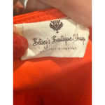 Women's Betsey's Boutique Shop Short Sleeve Tee S Orange Blue Striped Photo 6