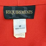 Requirements Vintage 80s Long Blazer Burnt Orange Ornate Gold Button Front Sz 12 Photo 2