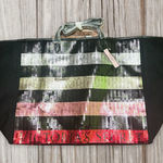 Victoria's Secret Sequin Stylish Black and Multicolor Tote Bag Photo 0