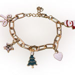 Gold Charm Bracelet with Holiday Charms Photo 0