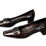 Vaneli Adsila Castagna Metallic Hammered Bronze Patent Leather Horsebit Pump 9N Brown Size 9 Photo 0