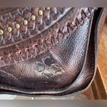 Patricia Nash Vintage Italian Leather Tooled Boho Fringe Crossbody Bag festival Photo 4