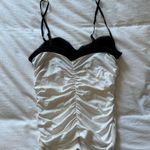 White Black Contrast Bustier Cami Top Photo 0
