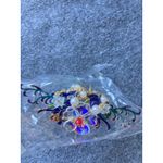 Elegant Oriental Hair Accessory Set – 5 PCS Gold Tone Crown Tiara Pearl New Blue Photo 3