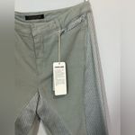 Roberto Cavalli  cropped Riding Pants Satin‎ detail Steel Size S $875 Photo 1