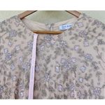 Mac Duggal 10812 Beaded Tea Length Dress Sheer Long Sleeves Womens Size 14 Party Photo 4