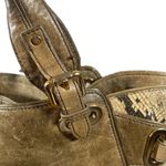 Kooba Brown Leather Snakeskin Tote Shoulder Bag Women Photo 6