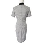 Chic Me  Black & White Geometric Print V Neck Midi Sheath Dress Womens Size Medium Photo 2