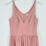 Dress the Population NWT Alicia Mixed Media Midi Dress Blush Pink Size Medium M Photo 2