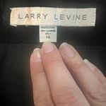 Larry Levine  Vintage Black Wool Trench Coat Full Length Coat Velvet Size 14 Photo 11