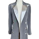 American Vintage 80's Gray Sliver Coat Dress with sexy back cutout size small Photo 10