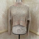 Free People Stardust Pullover Mock Neck cropped fussy soft warm Sz XS oversized Photo 2