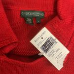 Ralph Lauren Lauren Jeans Co Hana Red Asymmetrical Zip Sweater Large NWT Cotton Photo 5