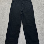 Gap High Rise Straight Crop Chino Pants Black Preppy Minimalist Women's 4 x 27 Photo 0
