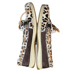 Sperry Top-Sider Boat Shoes Womens Size 8.5 Brown Leopard Faux Fur Lined Photo 4