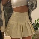 Brandy Melville White Pleated Skirt Photo 0