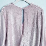 C/MEO COLLECTIVE  Pink Sequin Long Sleeve V-neck Top Photo 7