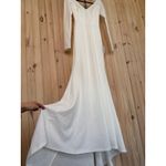 Lulus NWT  Feeling of Forever White Long Sleeve Mermaid Maxi Dress Wedding XXS Photo 6