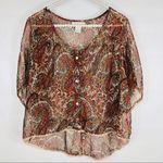 Band of Gypsies | Brown Boho Sheer Blouse Photo 0