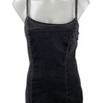 H&M  Divided Womens Black Sleeveless Cami Camisole Mini Denim Jeans Tank Dress S Photo 0