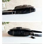 Coach Women's  Black Leather Soho Crossbody Bag One Size with White Stitching Photo 5