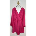 City Chic Plus Size Noelle Playsuit in Shock Pink Size L/20 Photo 3