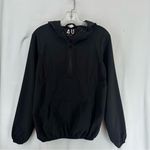 4U Athletic Long Sleeve 1/2 Zip Thin Hooded Jacket Women’s M Black Size M Photo 0