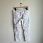AGOLDE  Women’s White Size 29 White Distressed Raw Hem Sophie Crop Jeans Photo 3