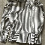 Boston Proper structural statement black and white ruffle jacket Photo 4