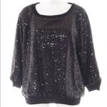 ZARA NWOT  sequin sweater sz medium Black Photo 0