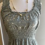 Patrons of Peace Light Blue Paisley Midi Dress Smocked Bodice Sleeveless Casual Summer Dress Photo 2