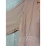 Torrid  Wrap Top 3 3X Pink Sheer Ruffle Tunic Mini Dress Long Sleeve Peasant Photo 2