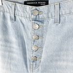 Veronica Beard  Grant Wide Leg Extra High Rise Button Fly Frayed Hem Jeans 29 Photo 4