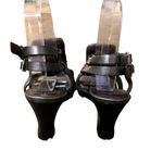 Vince Camuto Wedge Sandals Womens 6B Used Gun Metal Gray Photo 3