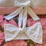 white tie front bikini top Photo 5