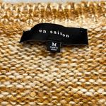 En Saison Puff Long Sleeve Gold Yellow Space Dye Cardigan Sweater size Medium Photo 10