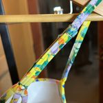 Relleciga NWT  Yellow Purple Floral Push Up Bikini Top Twist Underwire Size XXL Photo 5