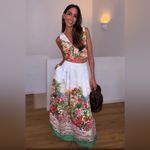 ZARA  floral printed 2 piece set includes midi skirt and top Photo 3