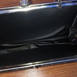 VINTAGE Silver Metallic Chain Strap Clutch Purse Photo 5