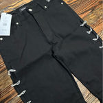 Akira  NWT Black rhinestone open side jeans Photo 5