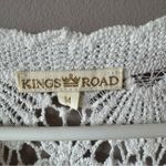 Kings Road NWT Women’s White Maxi Summer‎ Dress with Crochet Cardigan Size M Size M Photo 4