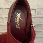 X-Appeal Women’s red faux suede ankle booties boots fashion heels 6.5 Photo 4