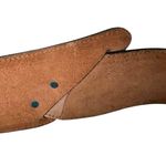 Vintage Brown Leather Wide Waist Belt Bow Detail Size large Photo 4