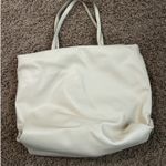 Target White Leather Tote Bag  Photo 0