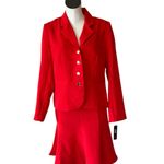 NWT Shelby Rose New York True Red 2PCs Suit Set Blazer Skirt SZ Photo 2