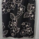 Amanda Smith  Black and Cream Floral Midi Dress Size 8 Photo 5