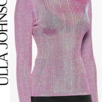 Ulla Johnson  Diana metallic irridescent magenta sweater, ribbed sz Petite (XS) Photo 0
